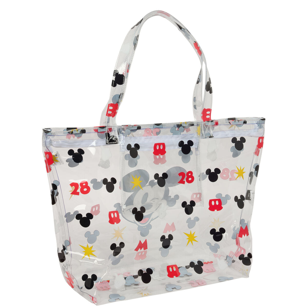 Sac à Achats Mickey Mouse Clubhouse Beach Multicouleur Transparent 54 x 35 x 17 cm