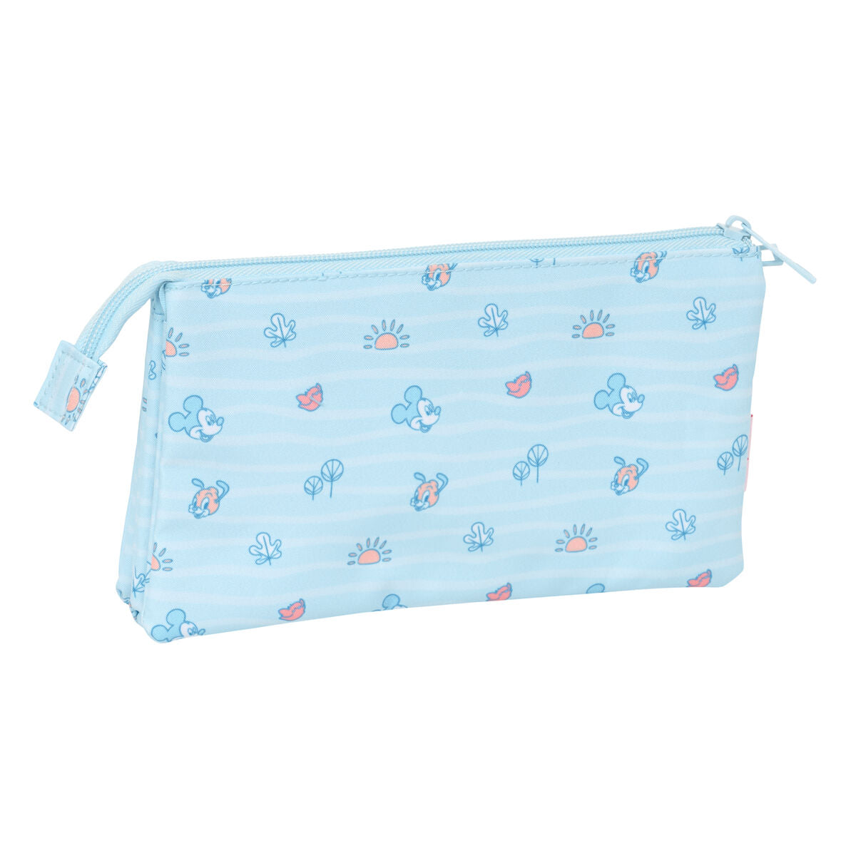 Trousse Fourre-Tout Triple Mickey Mouse Clubhouse Baby Bleu clair 22 x 12 x 3 cm
