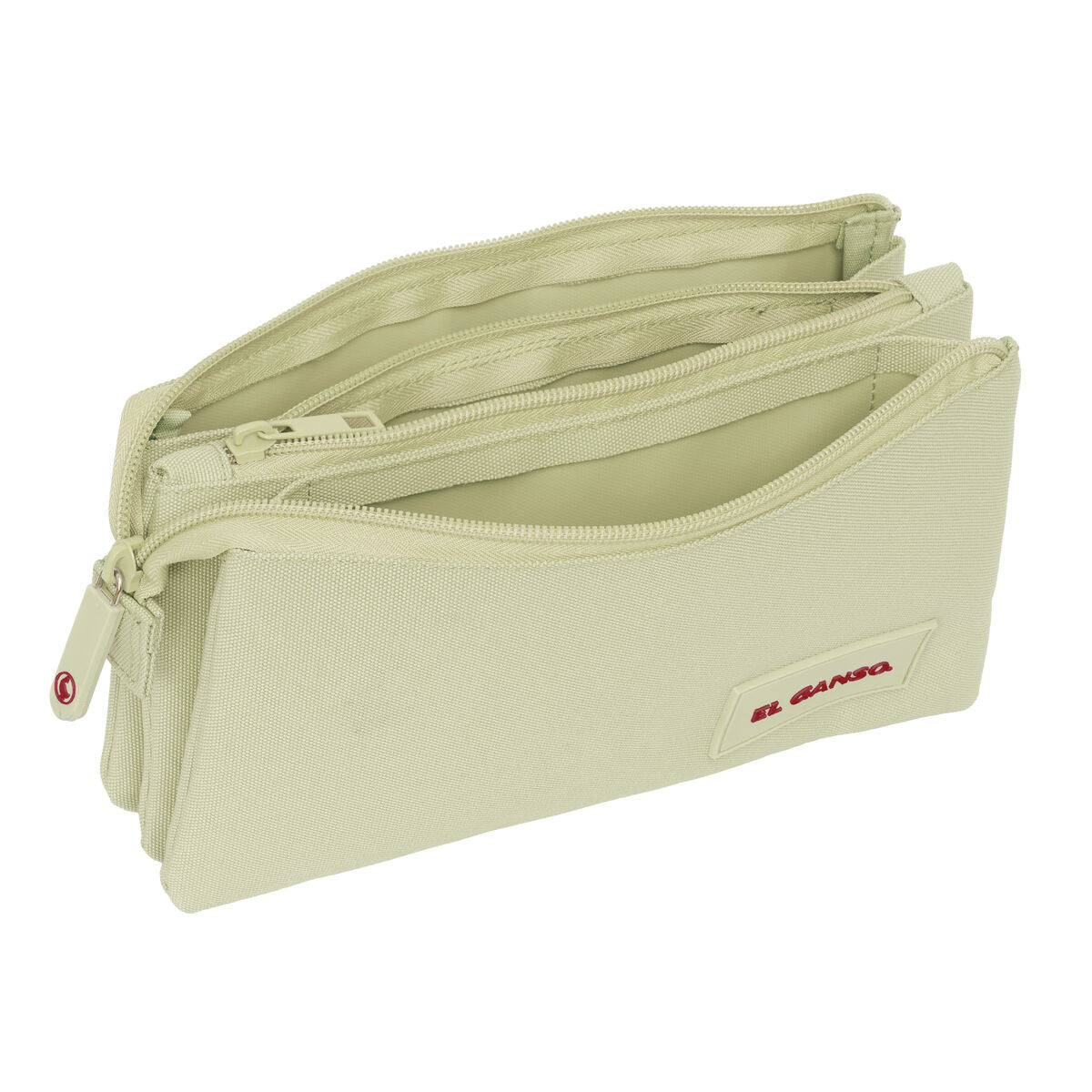 Trousse Fourre-Tout Triple El Ganso Beige Beige 22 x 12 x 3 cm