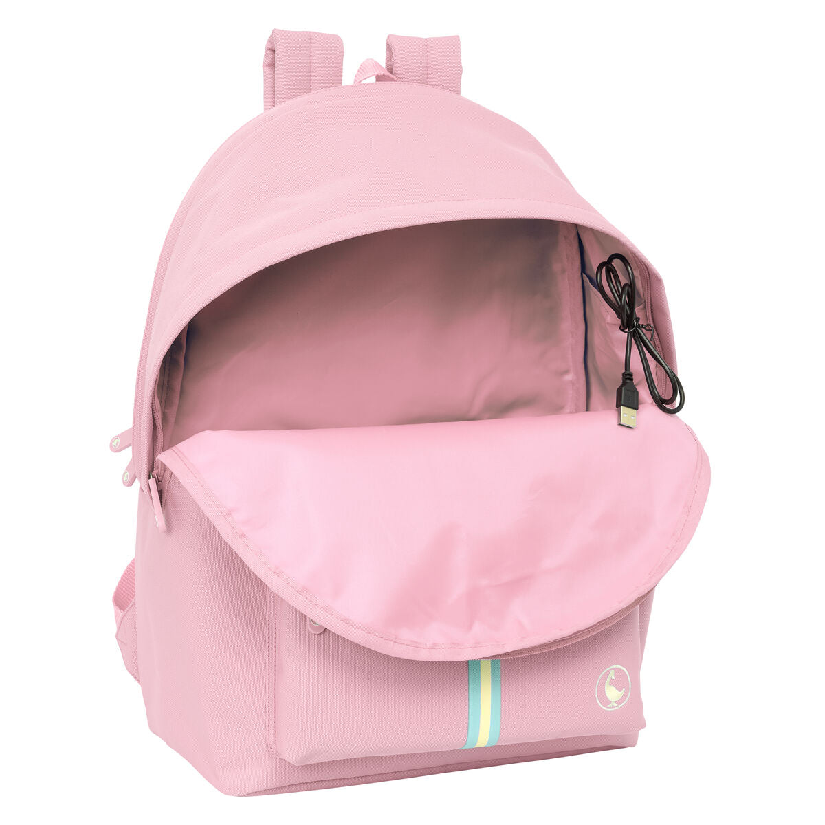Sac à Dos pour Portable et Tablette avec Sortie USB El Ganso Basics Rose