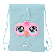 Sac à dos serré par des ficelles Furby Bleu ciel 26 x 34 x 1 cm