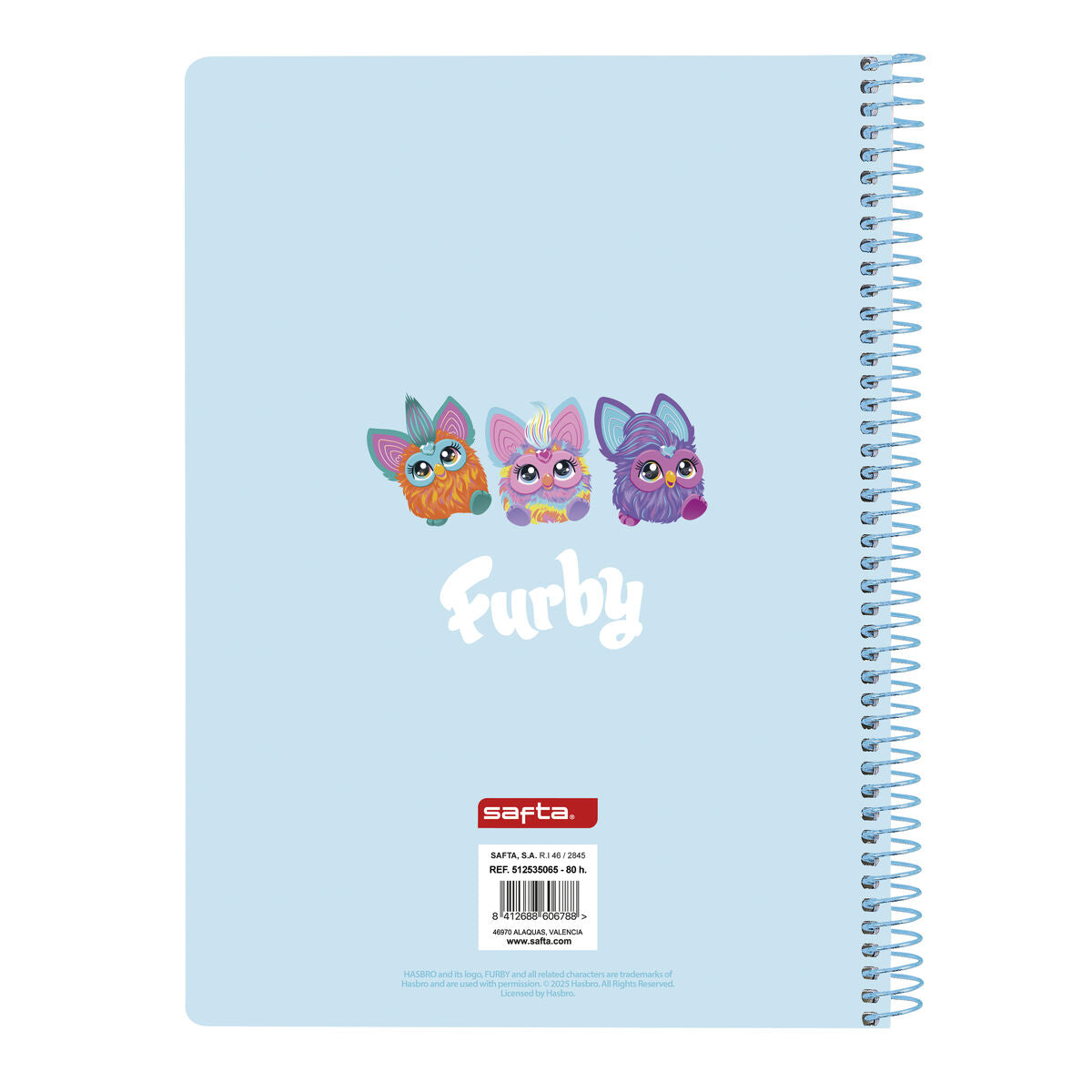Carnet Furby Bleu ciel A5 80 Volets