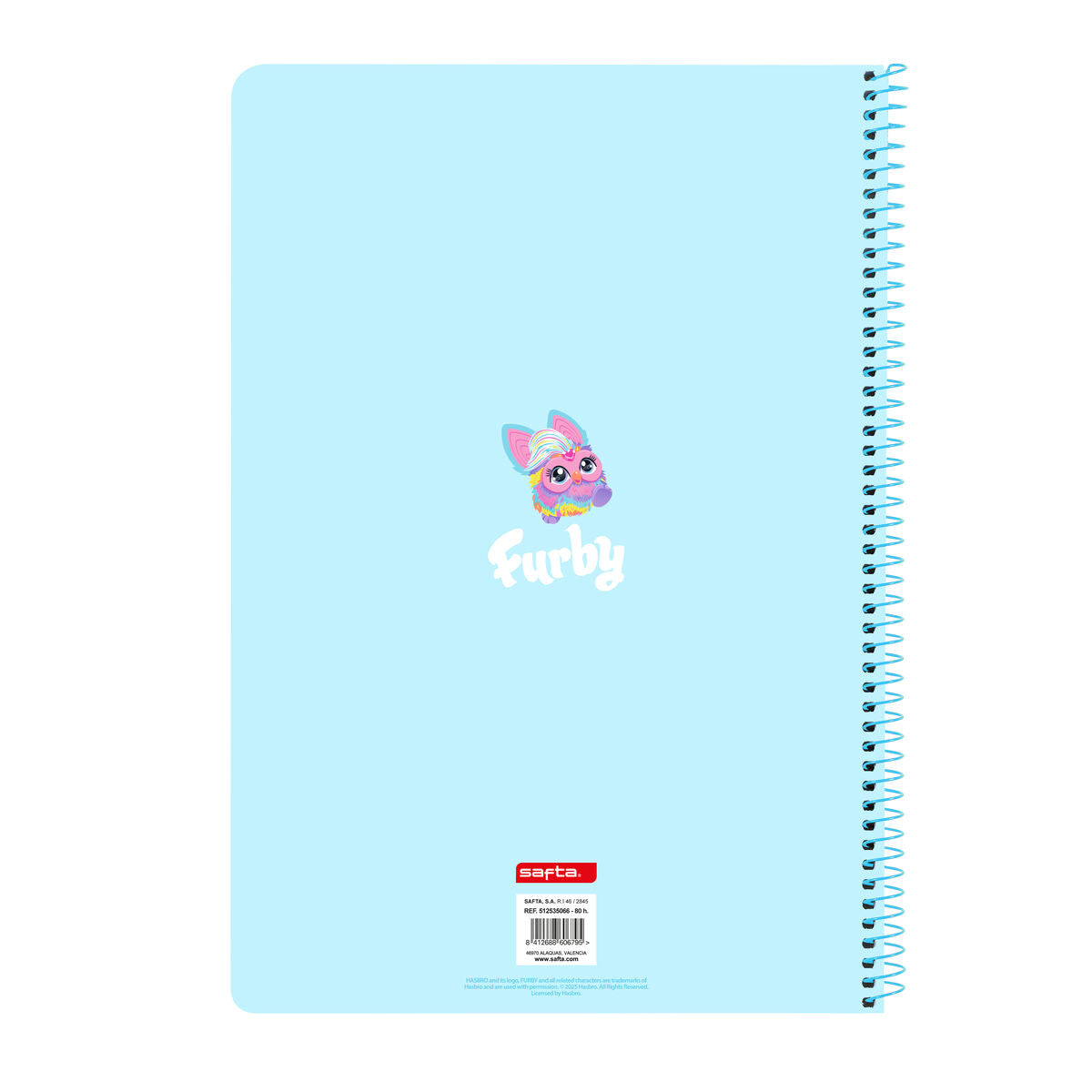 Carnet Furby Bleu ciel A4 80 Volets