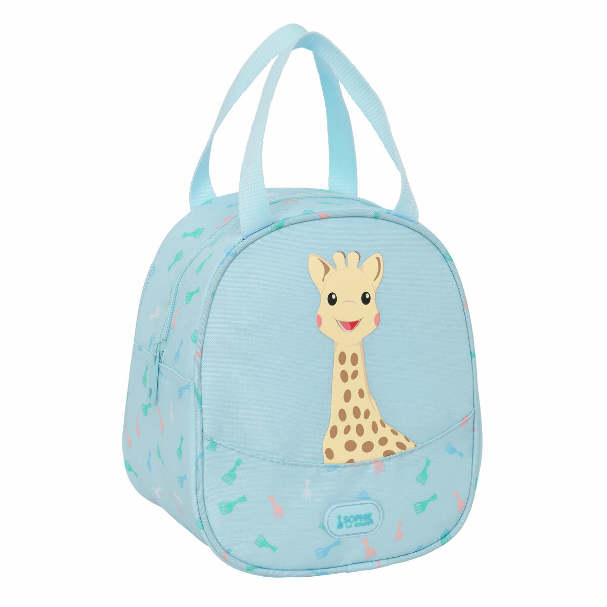 Sac glacière goûter Sophie la Girafe Bleu 19 x 22 x 14 cm