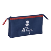 Trousse Fourre-Tout Triple El Pulpo Blue marine 22 x 12 x 3 cm