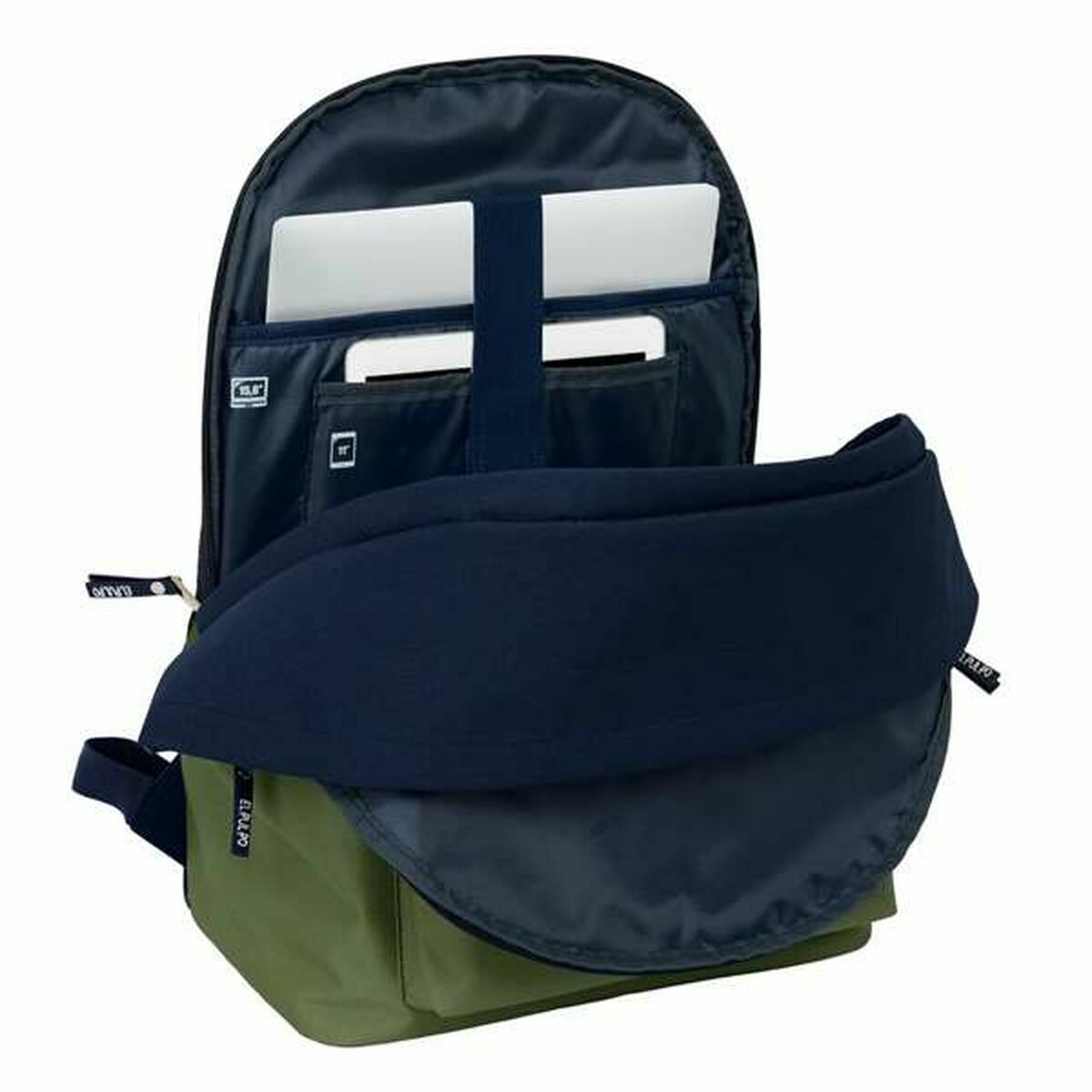 Cartable El Pulpo   Blue marine Kaki 31 x 44 x 18 cm