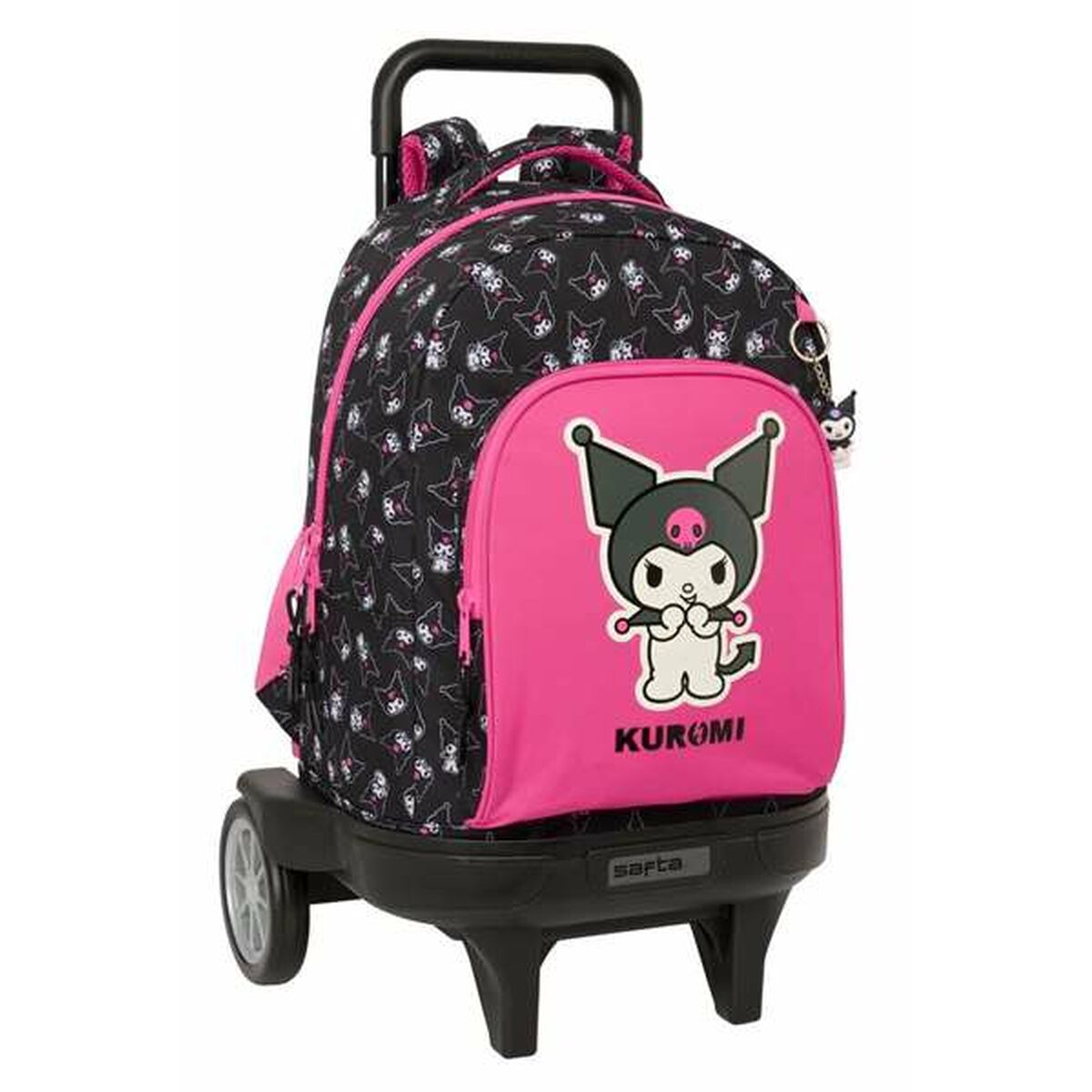 Cartable Kuromi Noir Fuchsia 33 x 45 x 22 cm