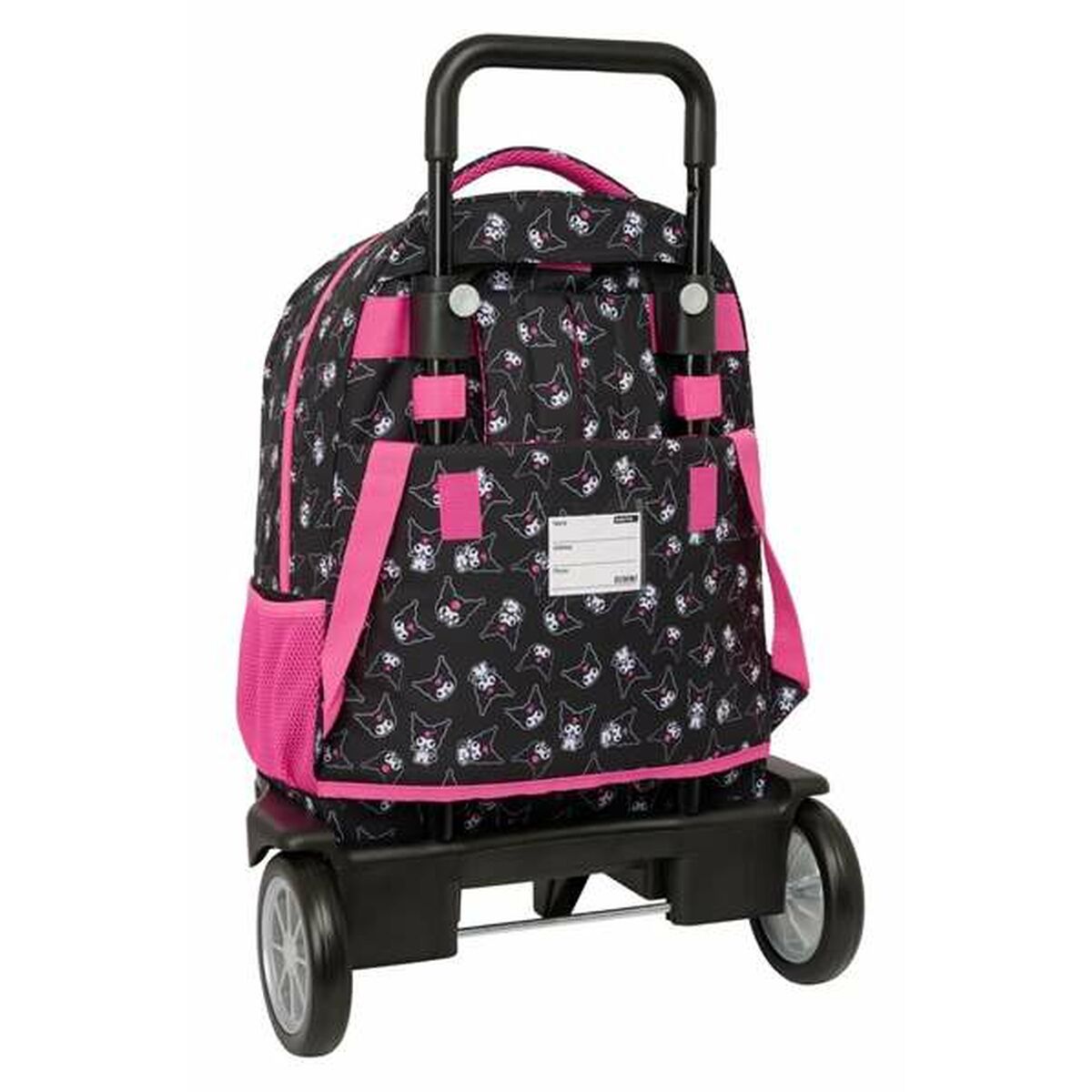 Cartable Kuromi Noir Fuchsia 33 x 45 x 22 cm