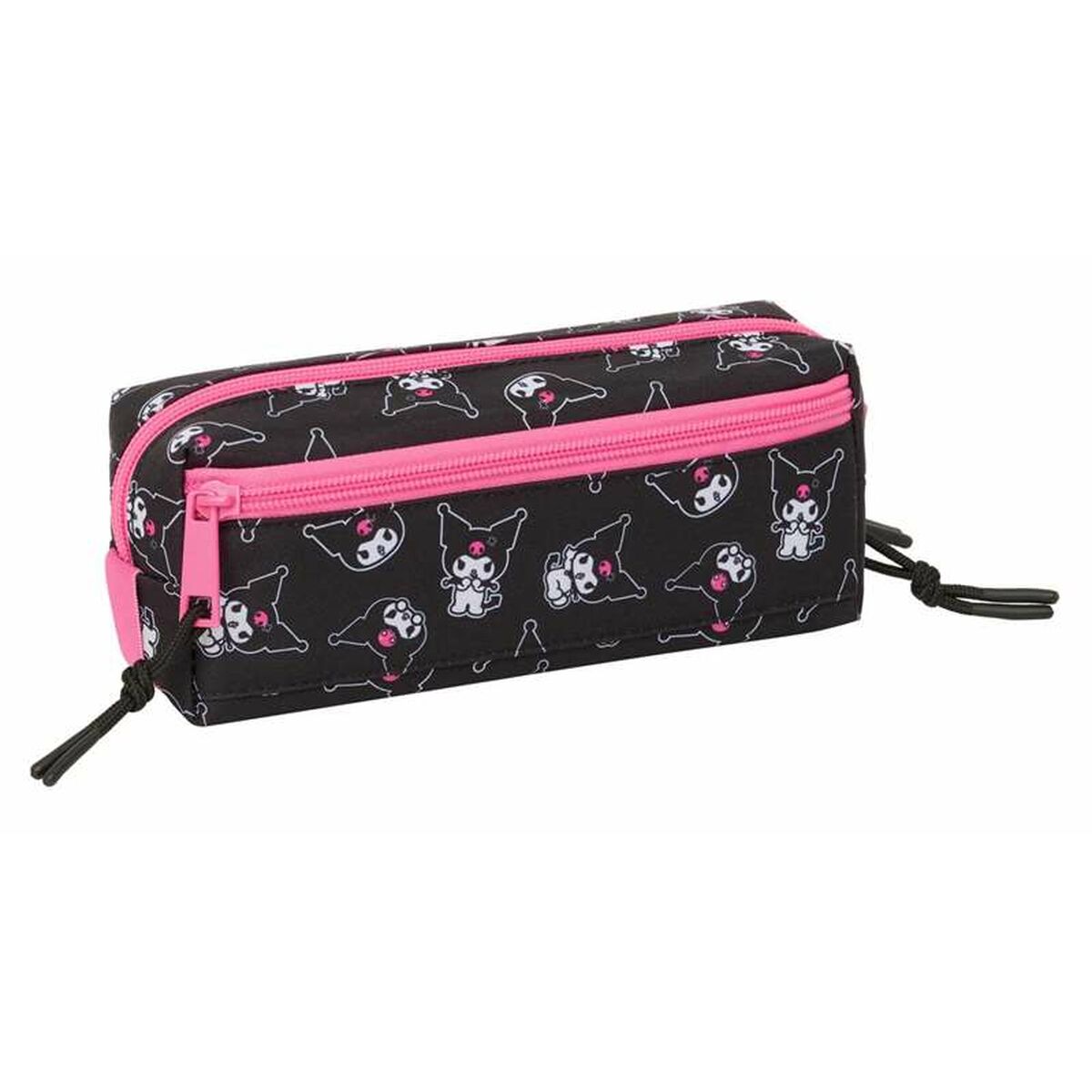 Trousse Fourre-Tout Triple Kuromi Noir Fuchsia 22 x 8,5 x 6 cm