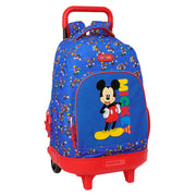 Cartable à roulettes Mickey Mouse Clubhouse Today Bleu 33 x 45 x 22 cm