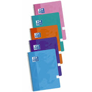 Cahier Oxford Multicouleur Feuille 80 Volets 21,5 x 31,5 cm 5 Pièces