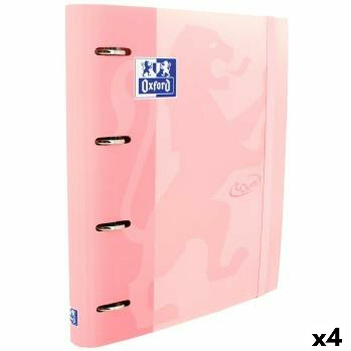 Reliure à anneaux Oxford TOUCH Rose A4+ (4 Unités)
