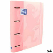 Reliure à anneaux Oxford TOUCH Rose A4+ (4 Unités)
