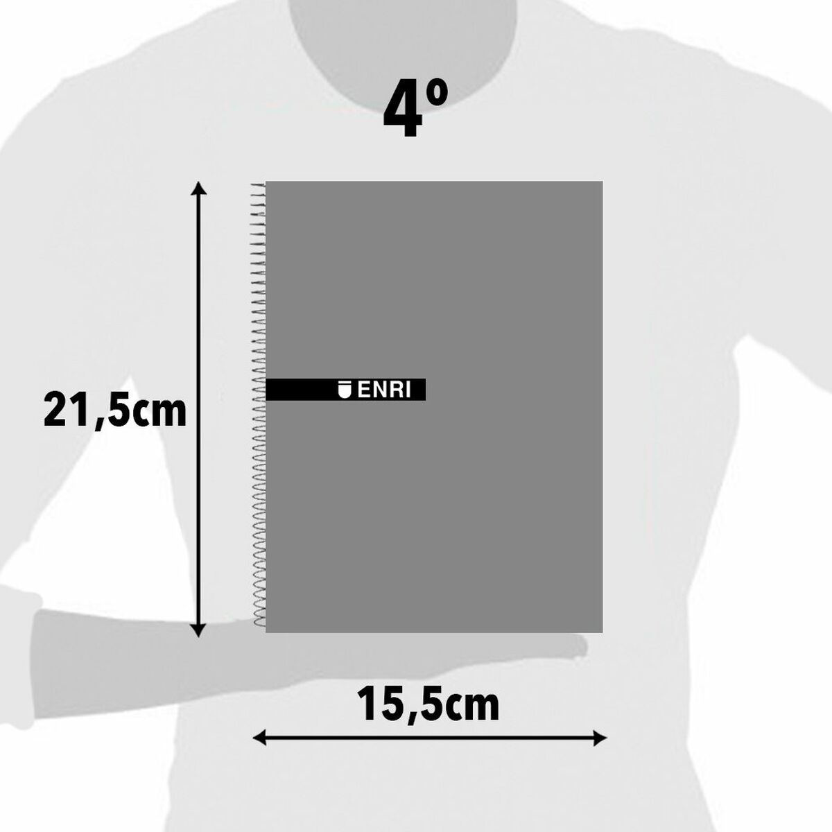 Cahier à Spirale ENRI quarto 80 Volets (10 Unités)