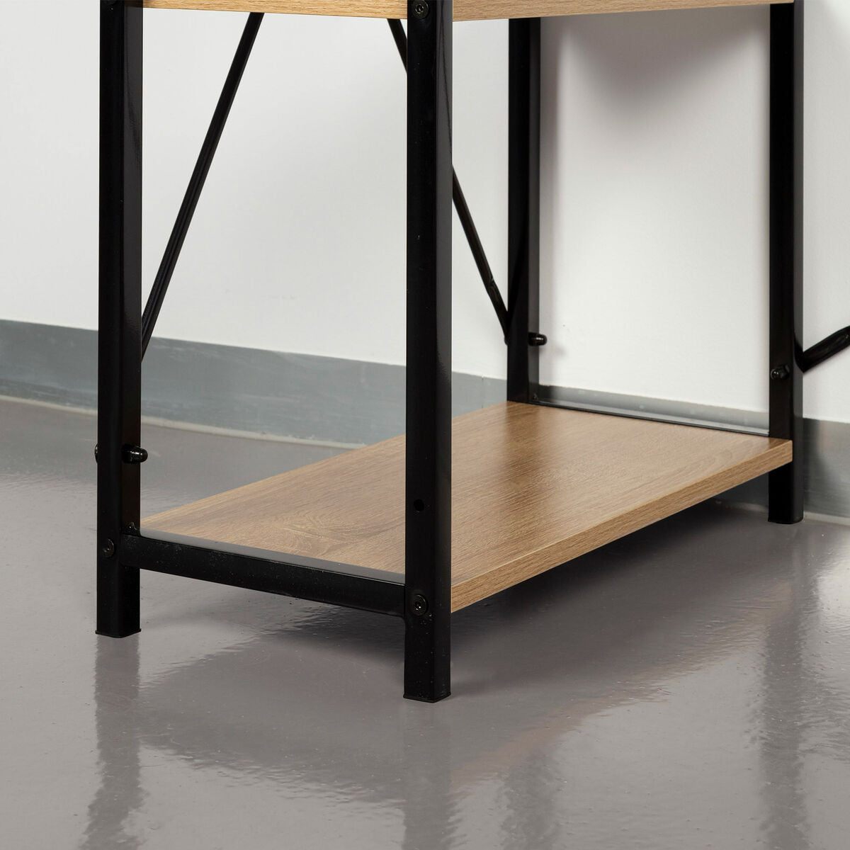 Bureau avec étagère Max Home Acier Mélamine Contre-plaqué 120 x 12 x 64 cm