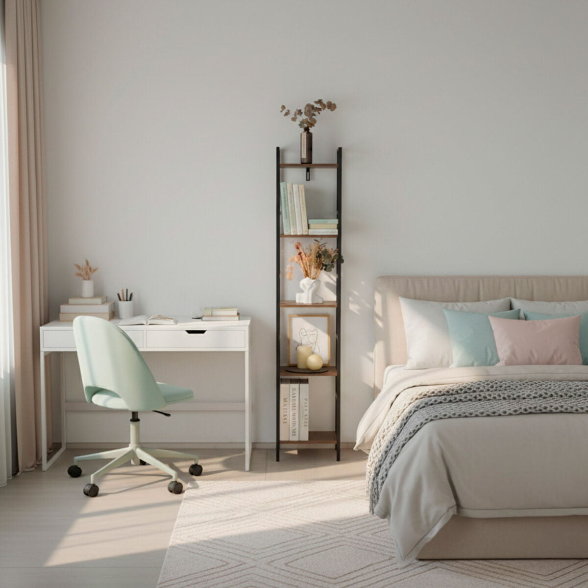 Étagère Max Home Fer Bois MDF 5 Etagères 30 X 144 X 24 CM