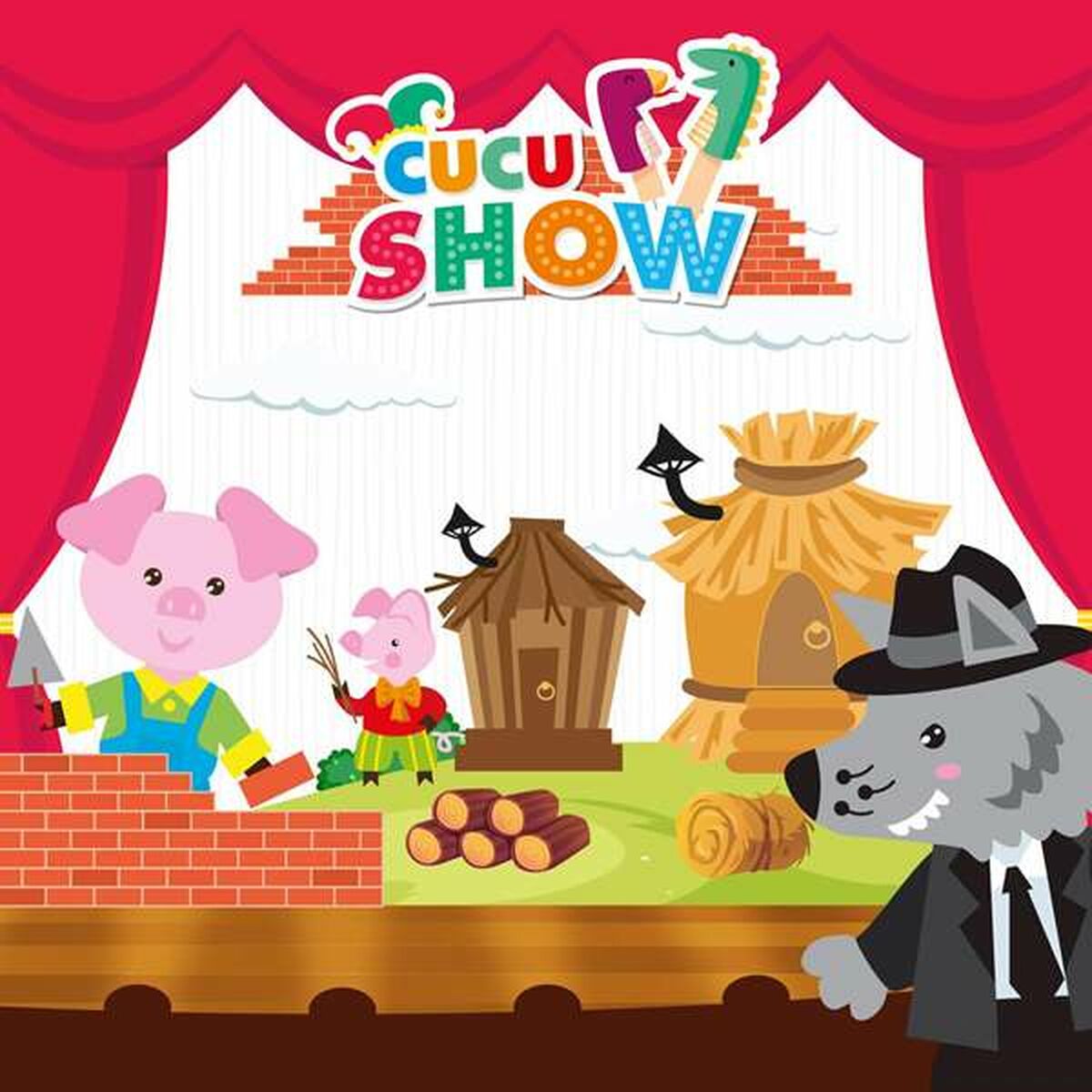 Marionnette en peluche 3 Little Pigs