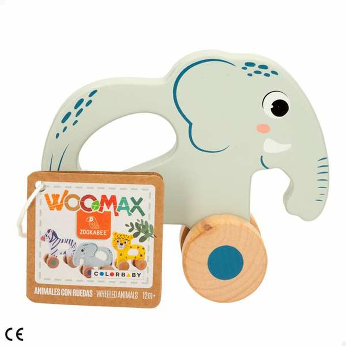 Jouet à tirer Colorbaby 13 x 5 x 12,5 cm