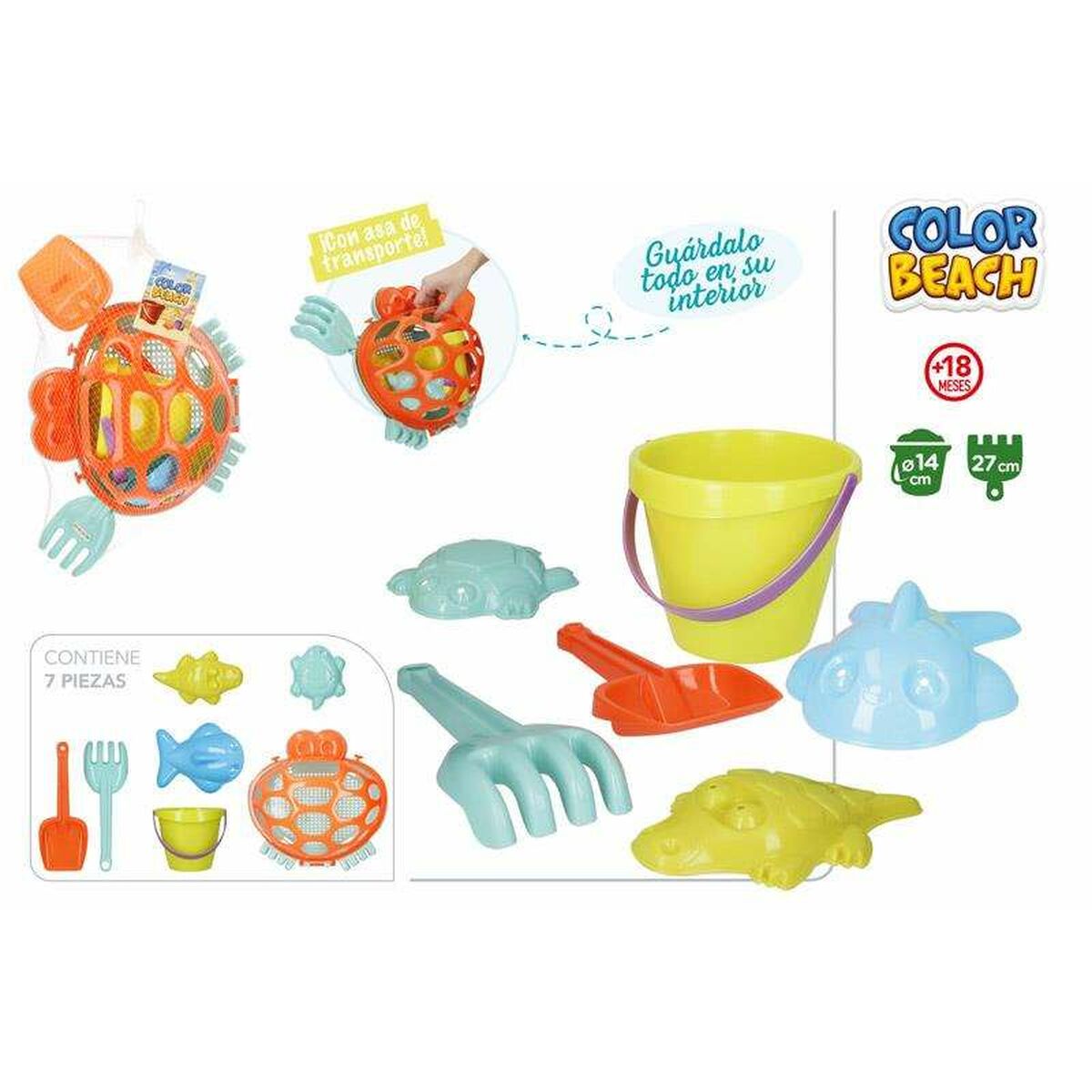 Set de jouets de plage Colorbaby 14 cm