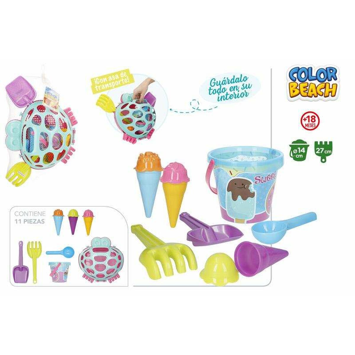 Set de jouets de plage Colorbaby 14 cm