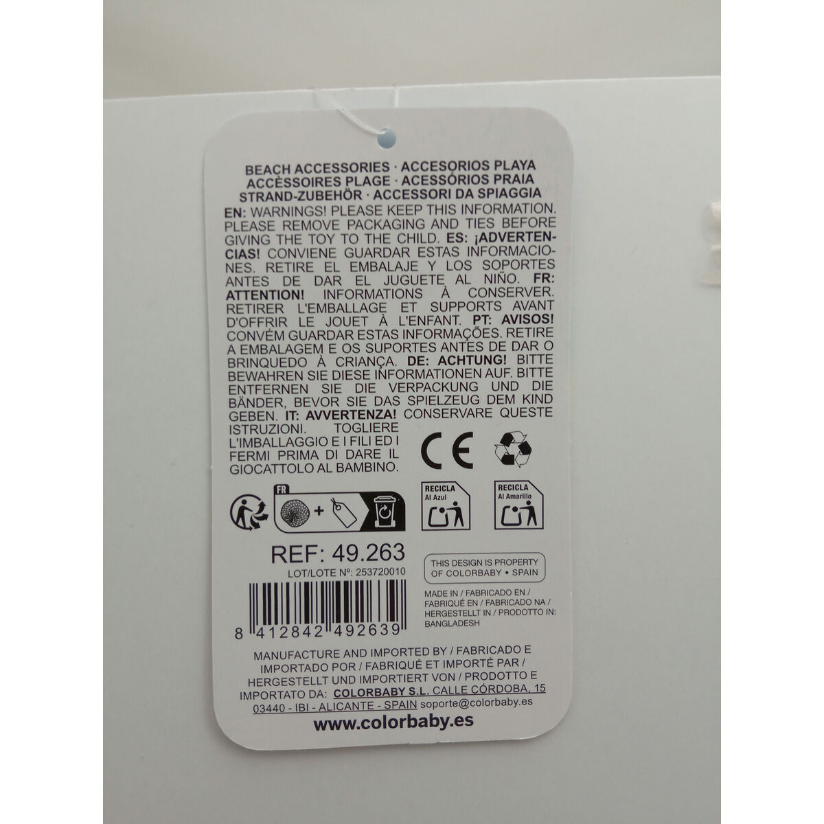 Set de jouets de plage Colorbaby Barco