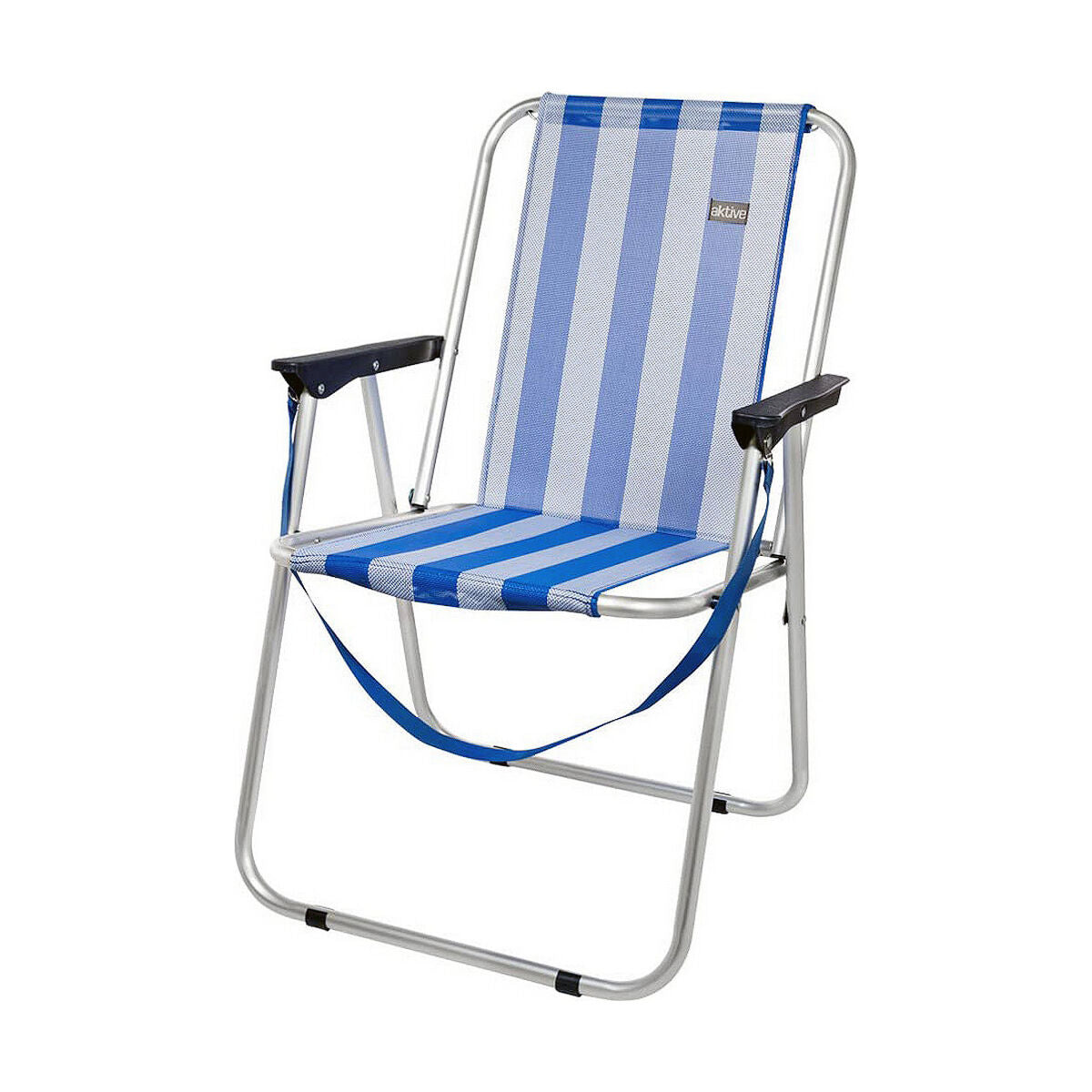 Chaise de Plage Aktive Blanc Blue marine 44 x 45 x 76 cm Marin