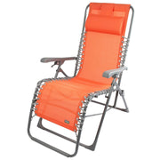 Chaise longue Aktive Textilène Orange 160 x 76 x 52 cm