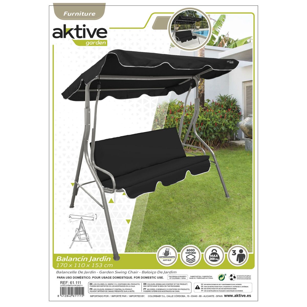 Balancelle Aktive 180 x 161 x 107 cm