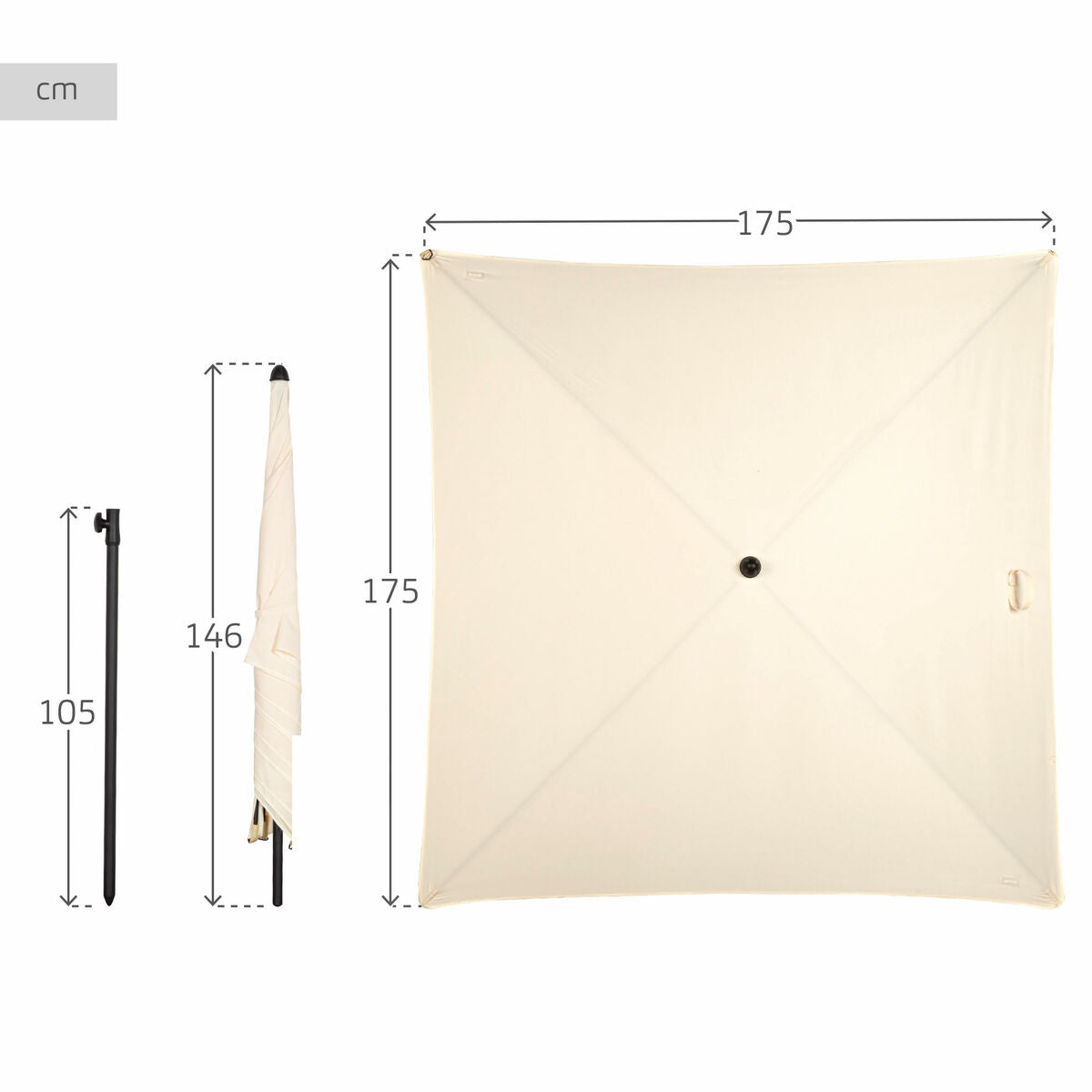 Parapluie Aktive Beige 175 x 240 x 175 cm