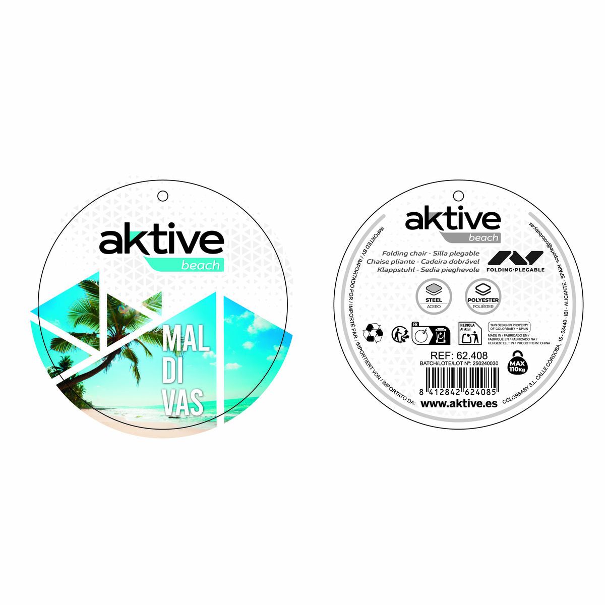 Chaise Pliante Aktive 45 x 40 x 70 cm