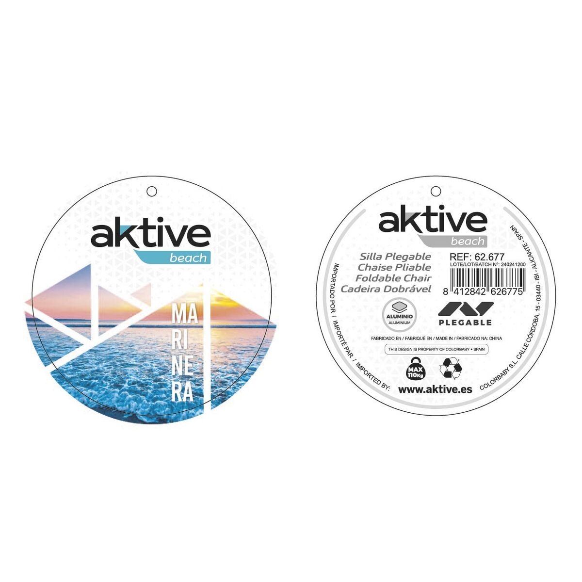 Chaise Pliante Aktive 45 x 52 x 22 cm