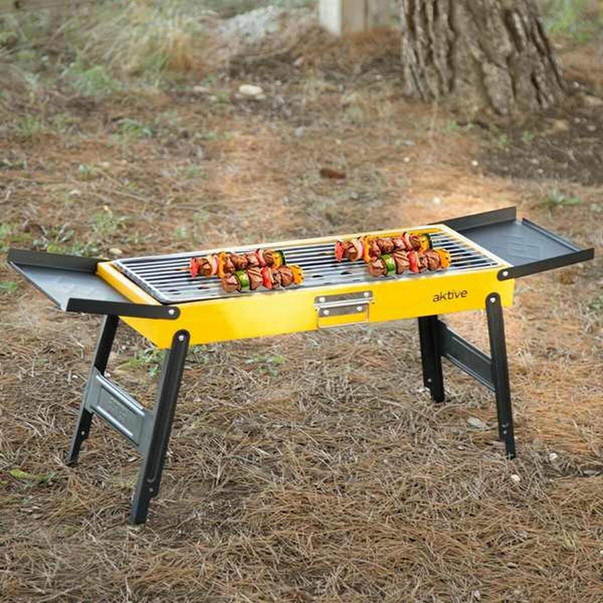 Barbecue Portable Aktive Acier 89 x 32 x 22 cm Jaune