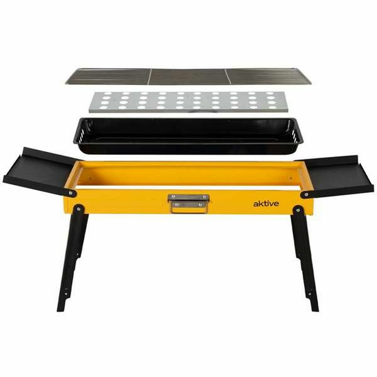 Barbecue Portable Aktive Acier 89 x 32 x 22 cm Jaune