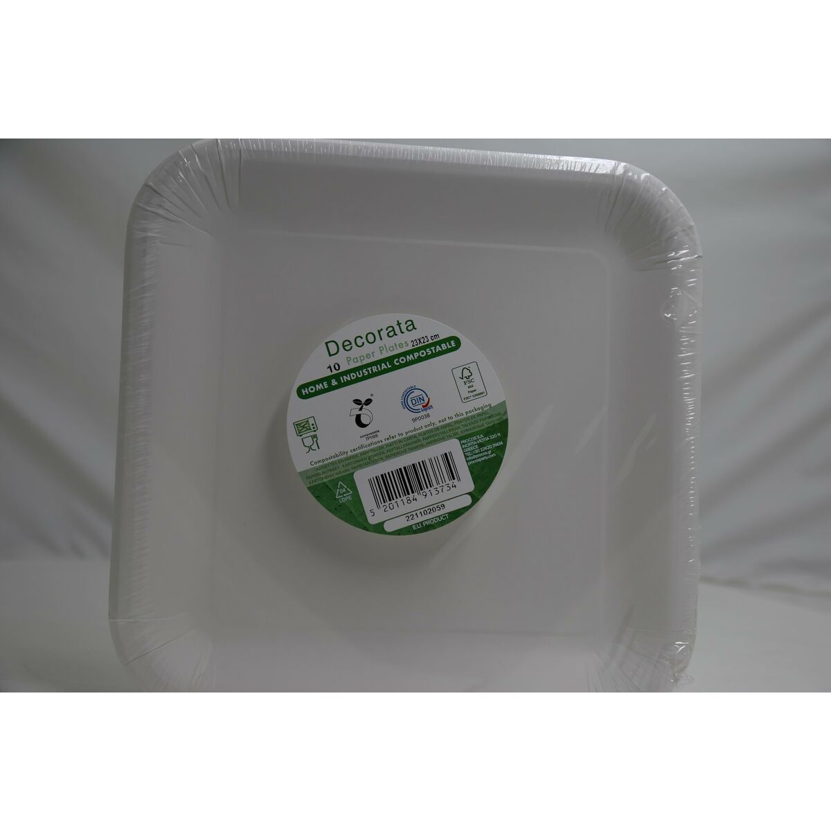 Service de Vaisselle Procos Blanc Papier 23 x 1,5 x 23 cm