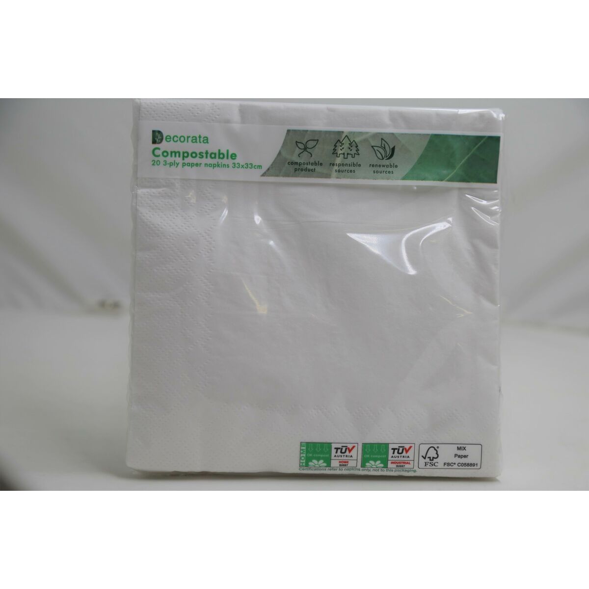 Service de Vaisselle Procos Blanc Papier 23 x 1,5 x 23 cm