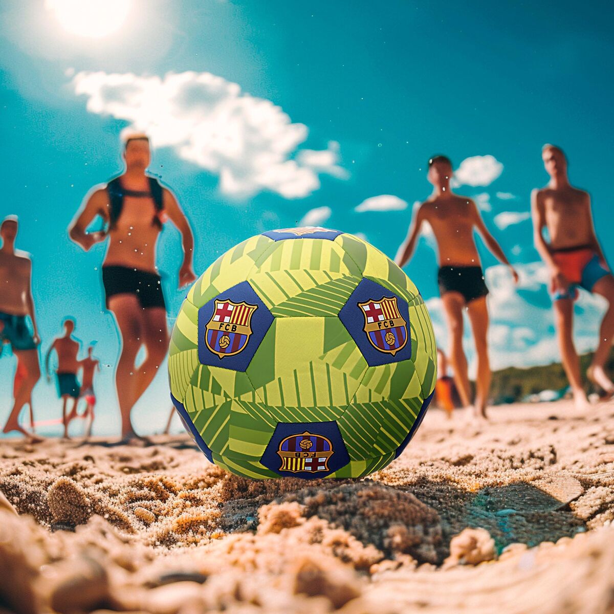 Ballon de plage F.C. Barcelona 21 cm 21 x 21 x 21 cm Vert
