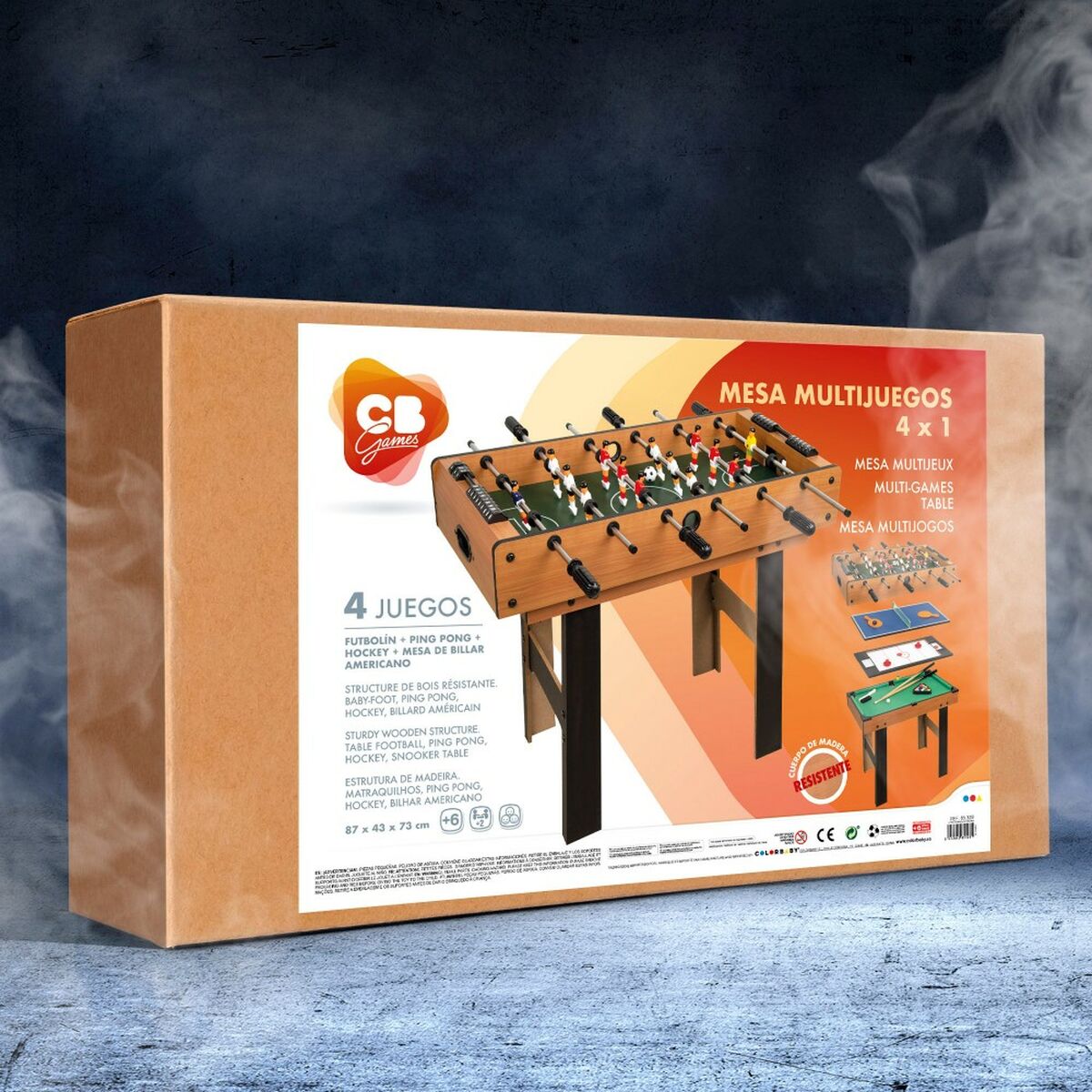 Table multi-jeux Colorbaby 4 en 1 87 x 73 x 43 cm