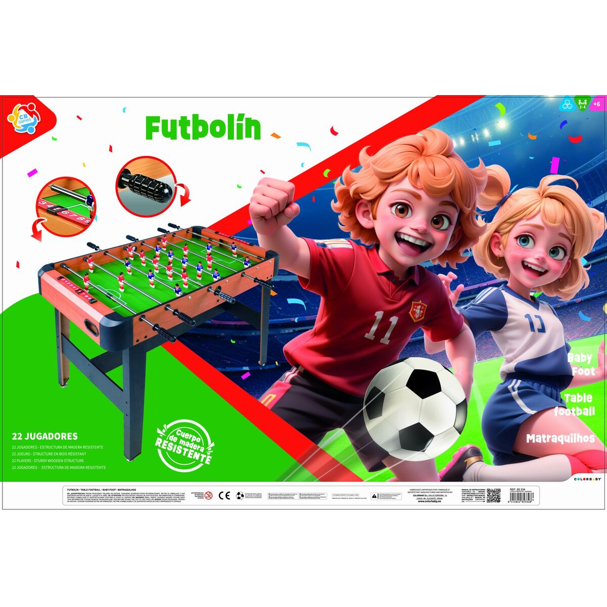 Baby Foot CB Games 121 x 79 x 61 cm