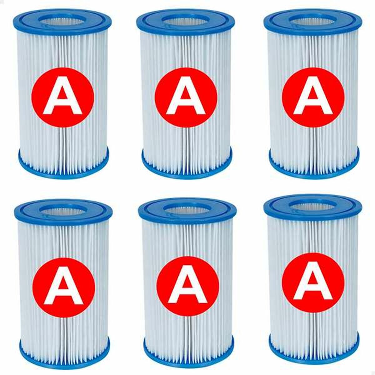 Filtre pour système de filtration Intex Type A 6 Unités