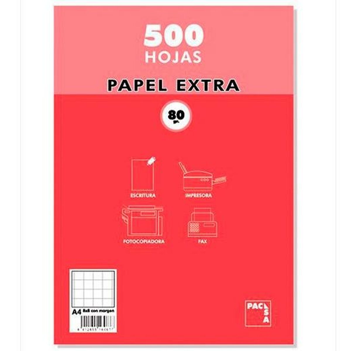 Papier Pacsa EXTRA Blanc A4 500 Volets (5 Unités)
