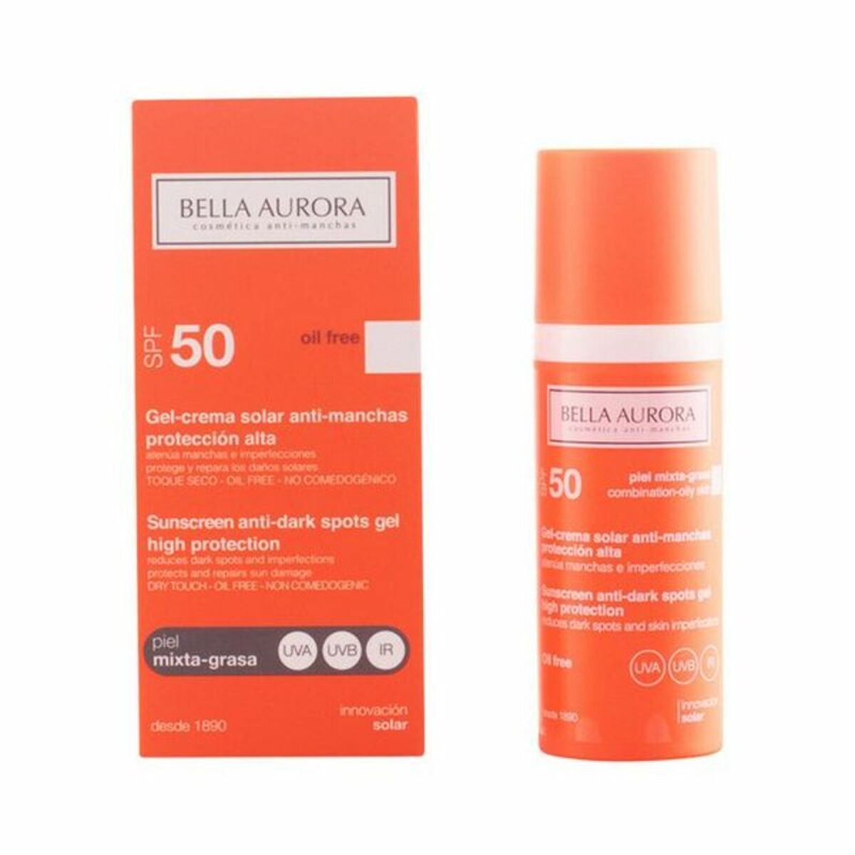 Crème Solaire Anti-Tâches Bella Aurora Spf 50 50 ml (1 Unité)