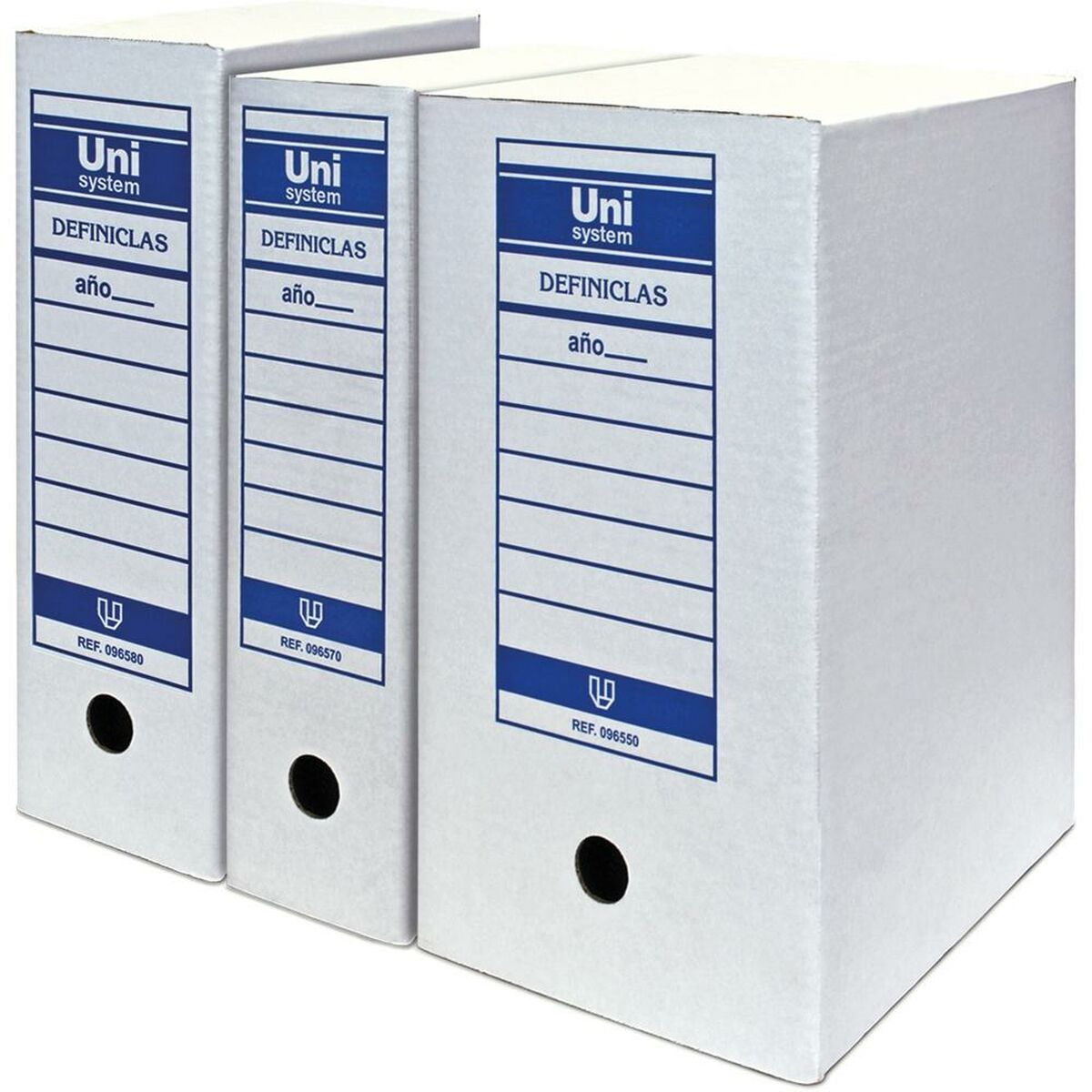 boîte pour archives Unipapel Unisystem Definiclas Blanc Feuille