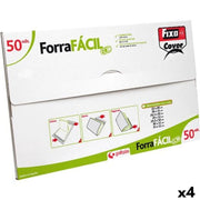 Couverture de livre adhésive Fixo FORRAFÁCIL ECO Transparent 29 x 52 cm (4 Unités)