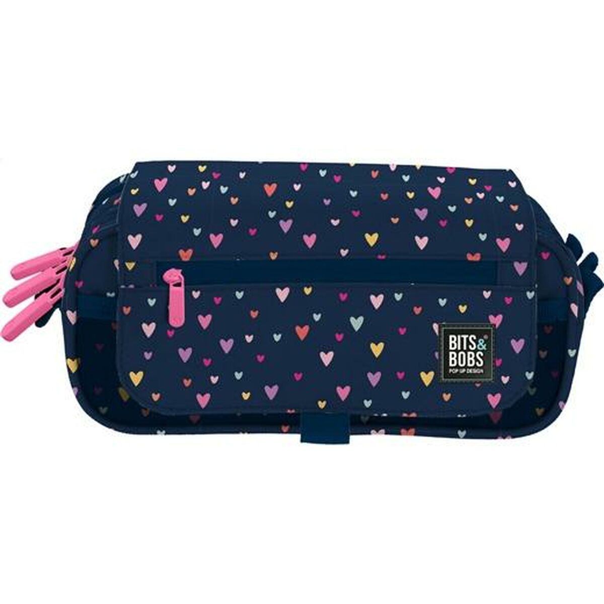 Trousse Fourre-Tout Triple Bits&Bobs Hearts Multicouleur 23 x 10 x 10 cm