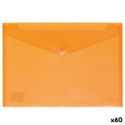 Porte-documents avec Rabat Grafoplas Orange Feuille polypropylène (60 Unités)