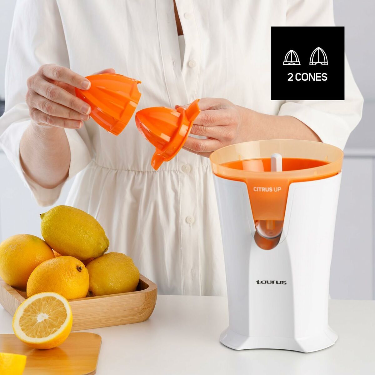 Centrifugeuse électrique Taurus CITRUS UP Blanc 40 W 200 ml