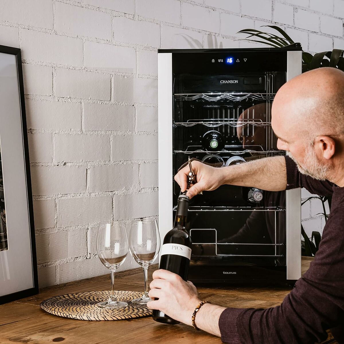 Bar à Vins Taurus CHANSON 24 43 x 45 x 74 cm Gris