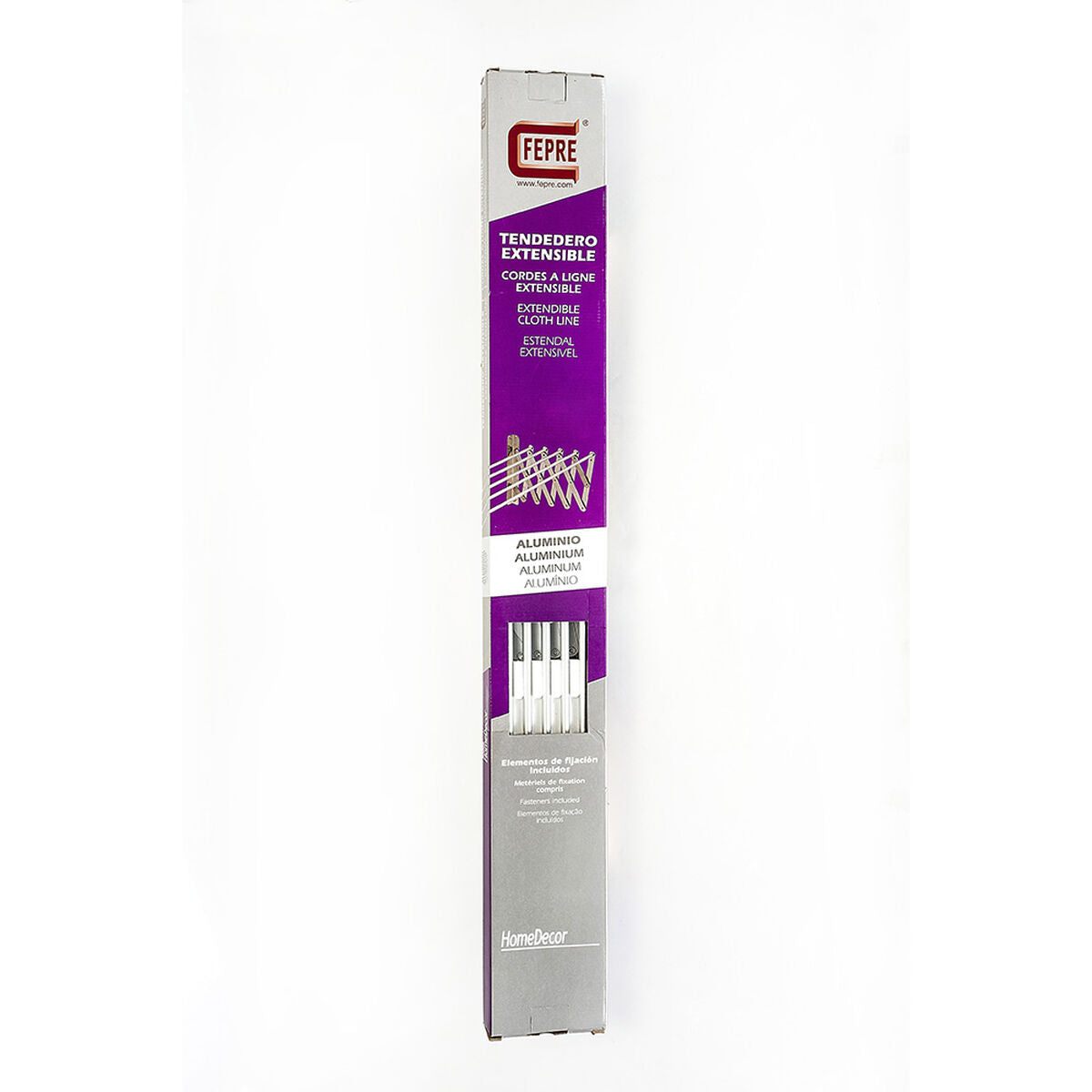 Corde à Linge Rétractable Aluminium 120 x 70 x 23 cm