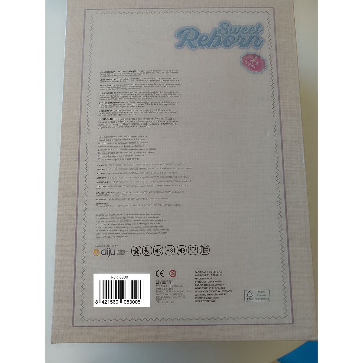 Poupée nouveaux-nés Berjuan 8300-24 50 cm