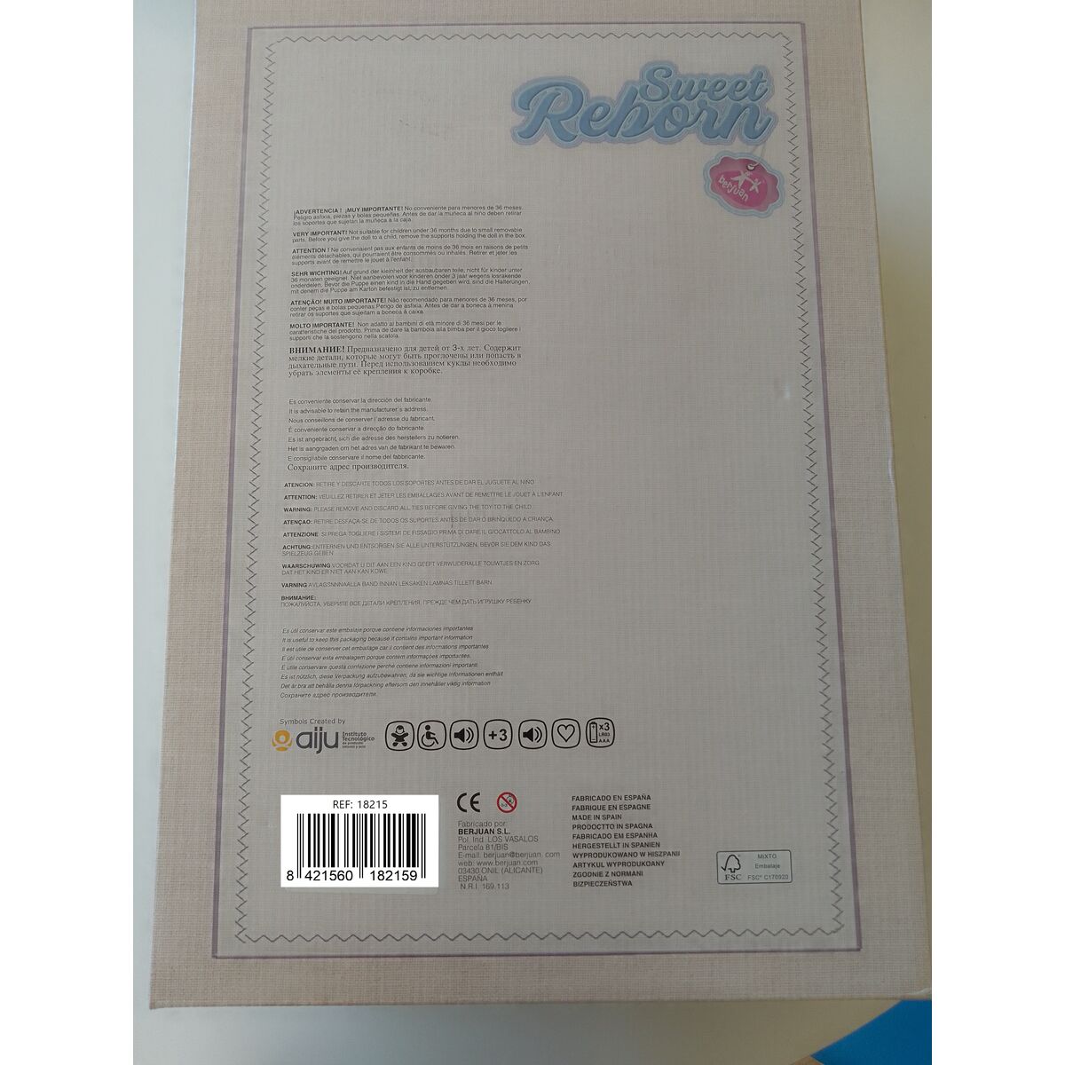 Poupée nouveaux-nés Berjuan 18215-24 50 cm